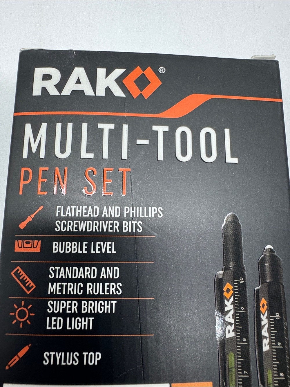 RAK Multi-Tool Retractable Pen in Black and Orange #0090
